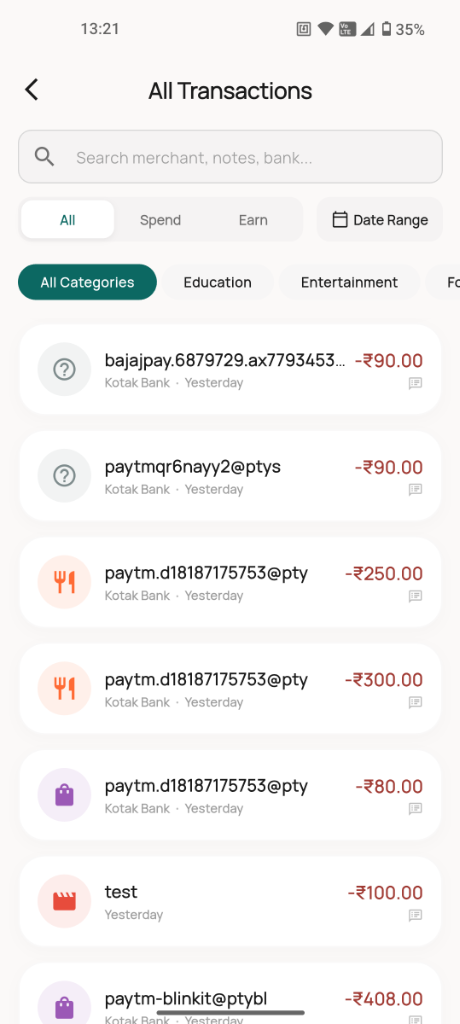 Add Expense Screen