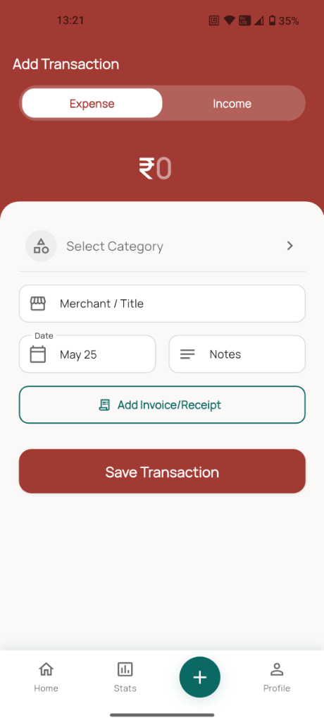 Fiyex All Transactions History Screen